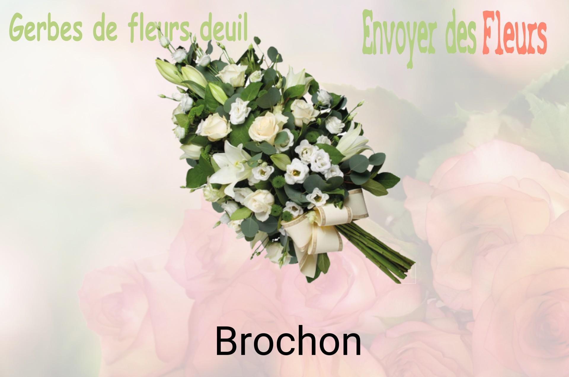Gerbe de fleurs de deuil livrée à Brochon